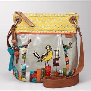 Fossil Key bird crossbody hand bag